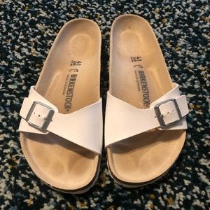 Birkenstock Madrid, white, size 41 (US 10-10.5)